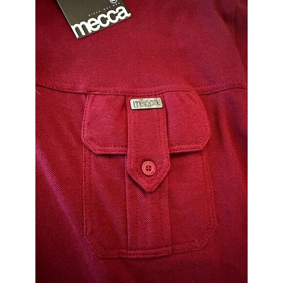 MECCA USA Vintage Polo Shirt Men's XL Red New With Tags Rare - Picture 3 of 8